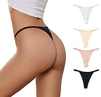 Женские трусики стринги бесшовные незаметны под одеждой бежевые пудра белые черное белье для девушек
