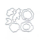 Набір силіконових штампів та ножів для скрапбукінгу Піони NSH003, фото 2