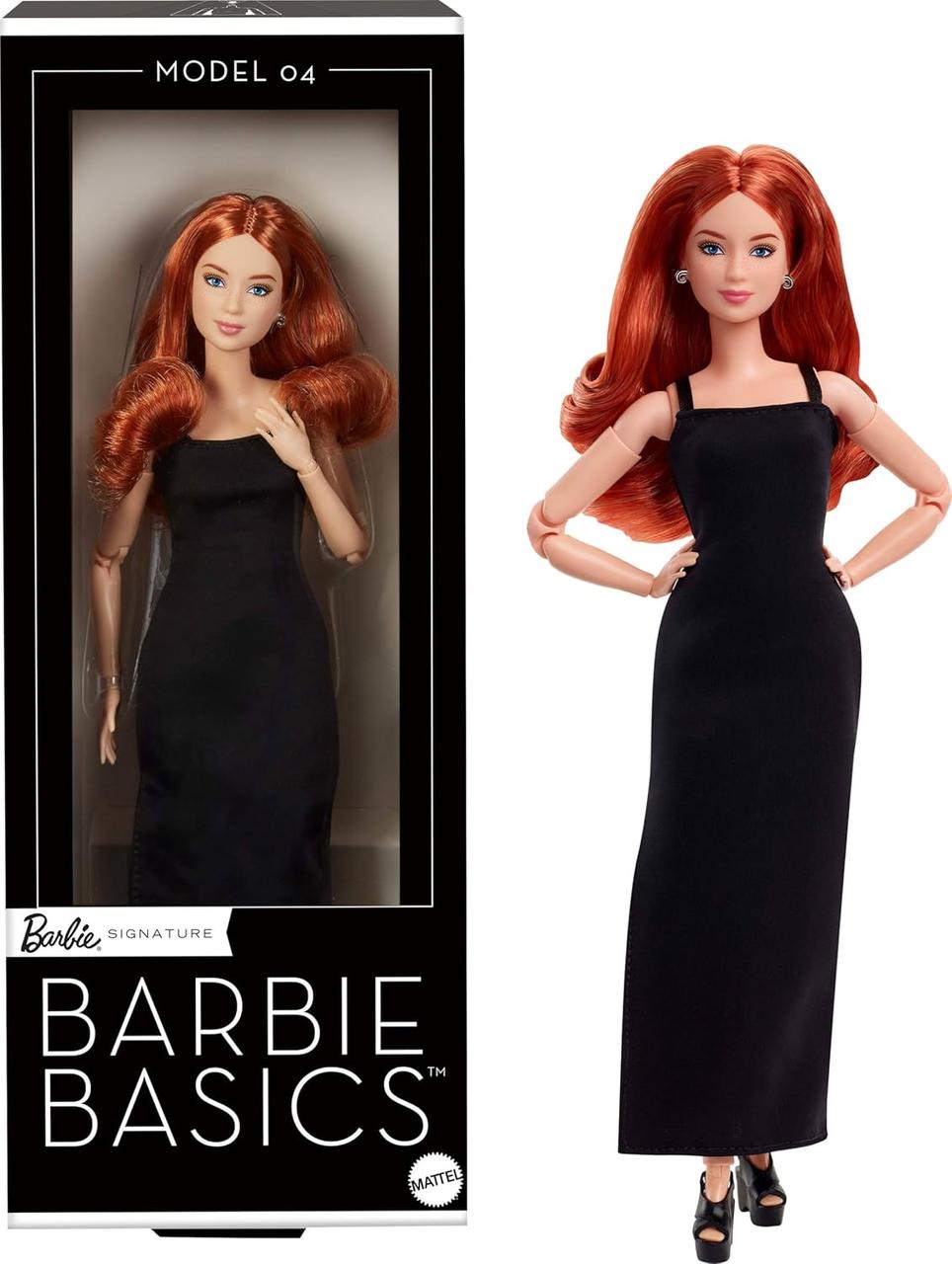 Колекційна лялька Барбі Barbie Basics Model 04 з рудим кучерявим волоссям JBH74