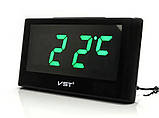 Годинник мережевий настільний цифровий VST-732Y від мережі 220 V з підсвіткою на стіл для дому з будильником, фото 6