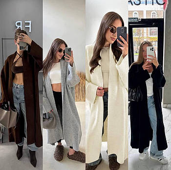 Кардиган жіночий подовжений з ангори з поясом (Норма)