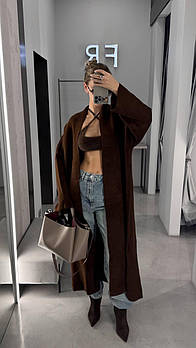 Кардиган жіночий подовжений з ангори з поясом (Норма)