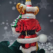 Скляна ялинкова прикраса Лось у костюмі Санти Impuls. асортимент як Irena, Komozja, фото 4