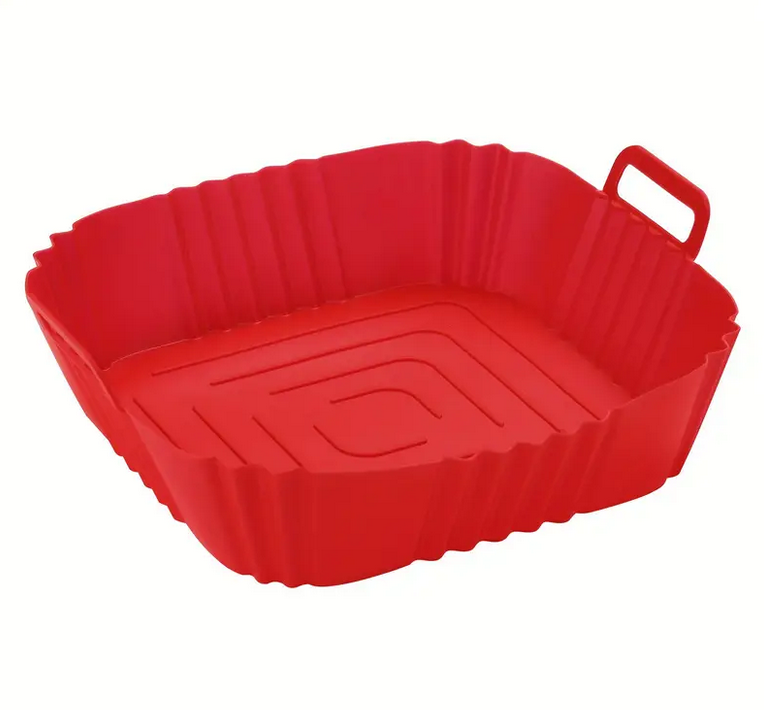 Силіконова форма для аерогрилю мультипечі ребриста REN-37 16.5 см червоний, фото 1