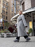 Пальто жіноче демісезонне Шарлін сіре, фото 7