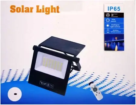 Водонепроникний сонячний світильник SSL 54 LED з датчиком руху, пультом ДК, автономне освітлення двору, сходів, гаража та саду, фото 1