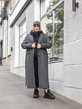 Пальто жіноче демісезонне Майлі сіре, фото 5