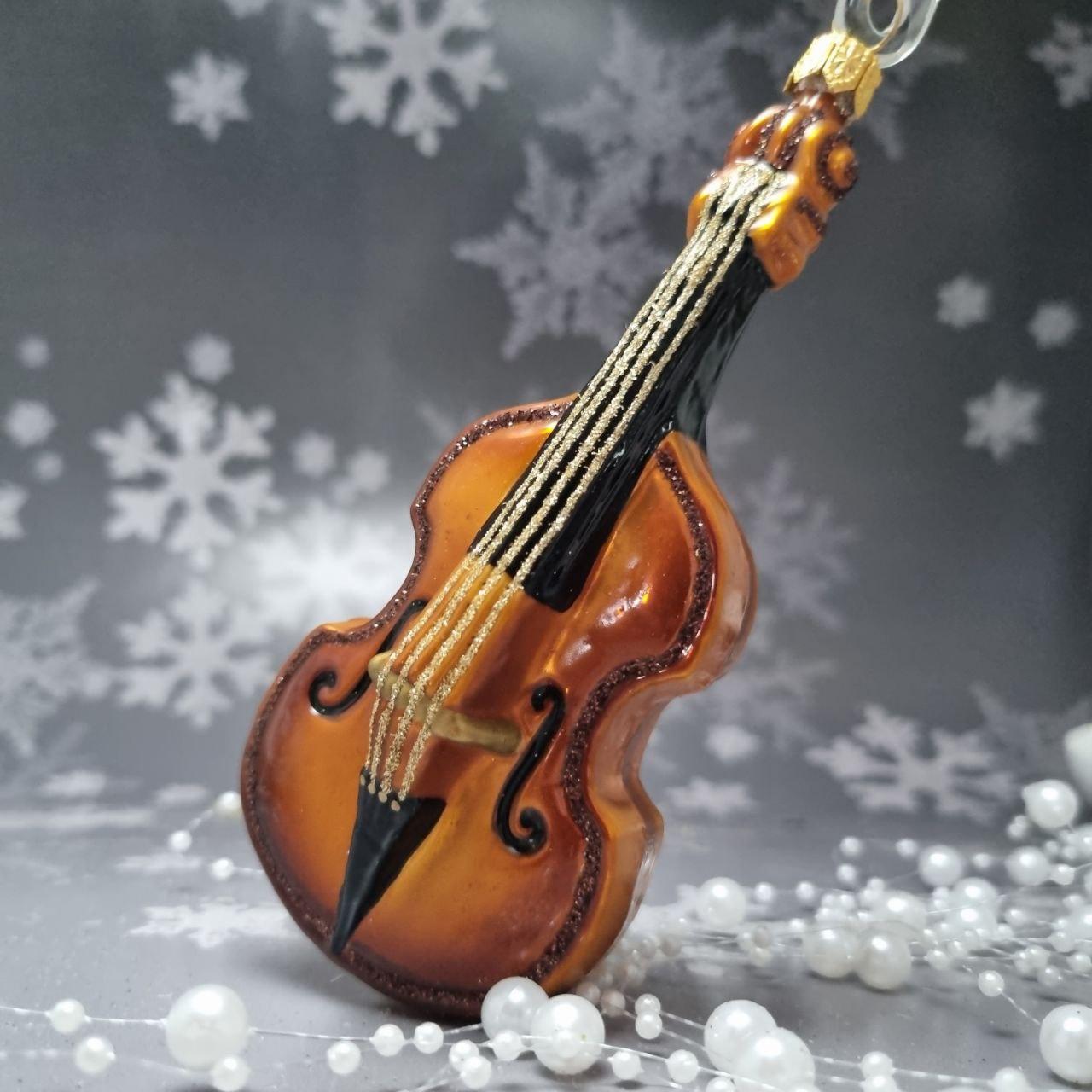 Скляна ялинкова прикраса Скрипка Impuls. асортимент як Irena, Komozja