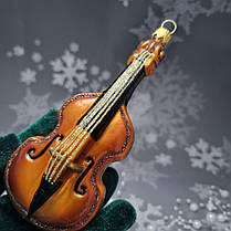 Скляна ялинкова прикраса Скрипка Impuls. асортимент як Irena, Komozja, фото 4