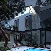 Акумуляторний вуличний світильник SSL W789A-4 — автономний LED-ліхтар на сонячній батареї з PIR-датчиком руху та пультом керування, фото 5