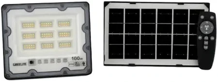 Сонячний ліхтар SSL JX 007 100W LED для вулиці, саду та двору з акумулятором і датчиком світла, автономне освітлення