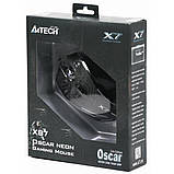 Миша A4-tech X87 Maze Black USB (occar neon), фото 5