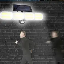 Вуличний ліхтар-прожектор BL KXK 601 Solar 240LED на сонячній батареї з датчиком руху та пультом ДК, автономне освітлення, фото 5