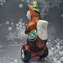 Скляна ялинкова прикраса Лисиця на сігвеї самокаті Impuls. асортимент як Irena, Komozja, фото 4