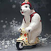 Скляна ялинкова прикраса Білий ведмідь на скутері Impuls. асортимент як Irena, Komozja, фото 9