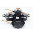 Набір кухонного посуду, 7 предметів з кришками