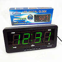 Годинник мережевий настільний та настінний цифровий CAIXING CX-2159 з підсвіткою для дому з будильником 12 В 220 В