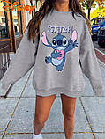 Жіноче стильне худі з принтом Стіча, фото 2