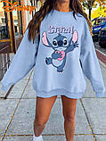 Жіноче стильне худі з принтом Стіча, фото 3