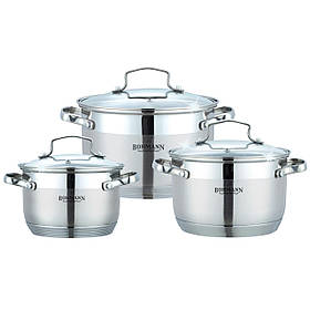 Набір кастрюль 6 пр. Bohmann BH-1903 - MegaLavka