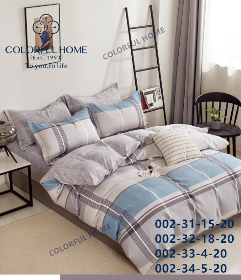 Постільна білизна фланелева байкова Colorfull Home євро розмір з простирадлом на гумці Mix, фото 1