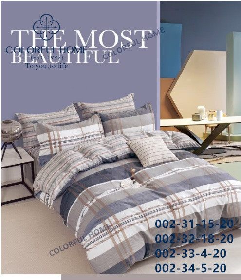 Постільна білизна фланелева байкова Colorfull Home євро розмір з простирадлом на гумці Maks, фото 1