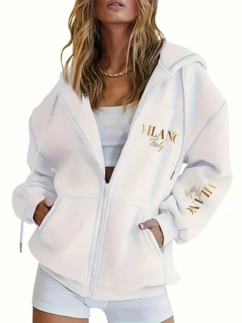 Жіноча стильна тепла толстовка на молнії Milano, фото 1