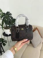 Женская сумка Coach Roman Black премиум класс стильная  сумочка для вечерних и повседневных образов