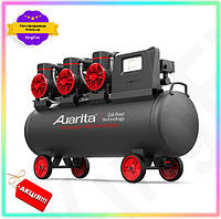 KI Компресор безмасляний поршневий 100л GET ONE AUARITA 3 кВт пересувний для фарбування та пневмоінструменту FIR41_R