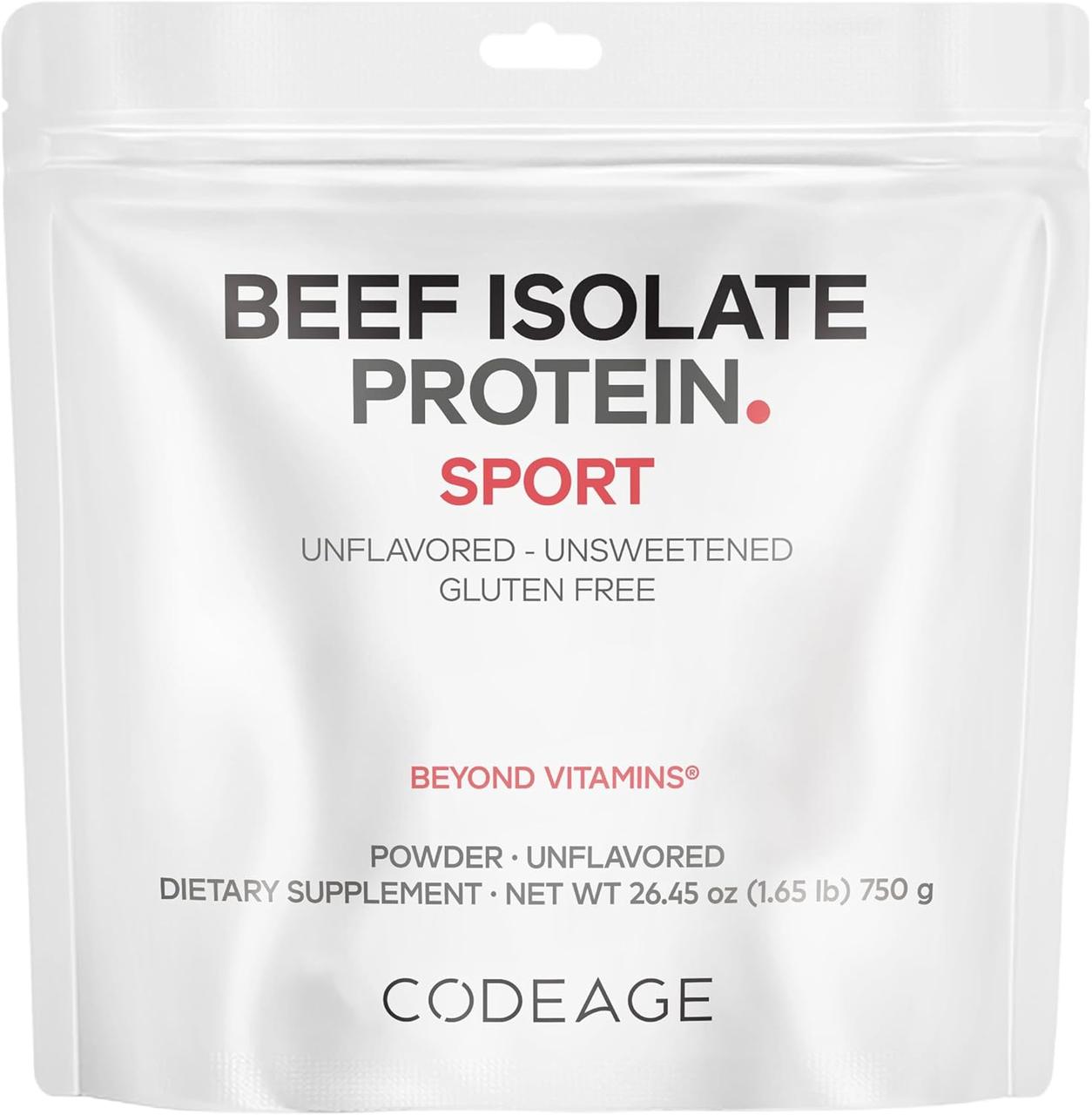 CodeAge Beef Isolate Protein / Яловичий ізолят протеїну неароматизований 750 г
