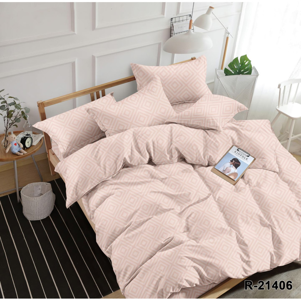 Карат Персик - Бязь Gold - Двоспальний комплект постільної білизни, фото 1