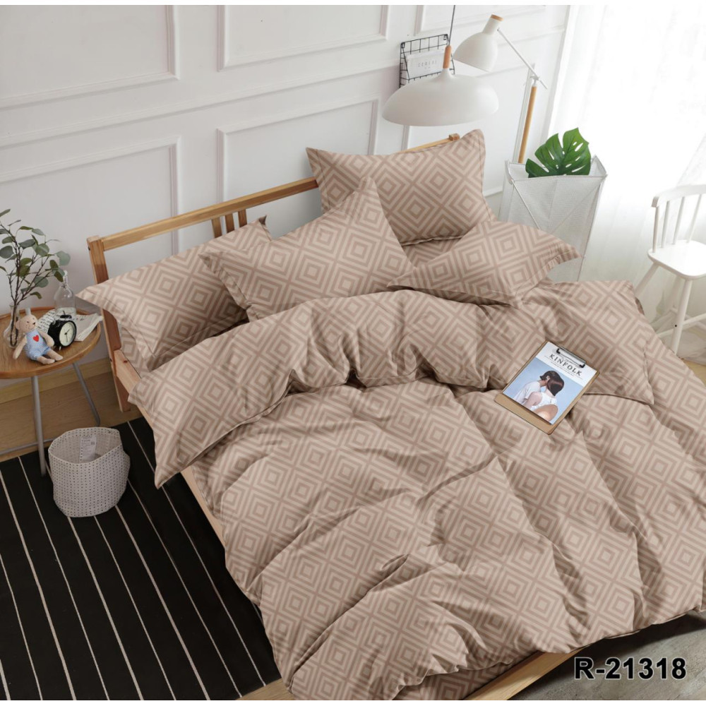 Карат Капучіно - Бязь Gold - Двоспальний комплект постільної білизни, фото 1