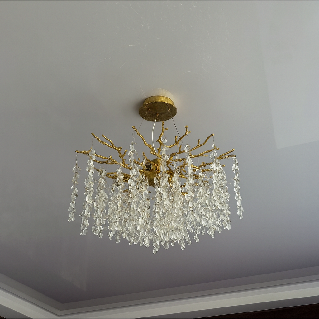 Підвісна люстра в сучасному стилі Linisoln цоколь E14 ламп 6 шт колір Золотистий 8077-500 D, фото 1