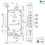 Замок врізний MOTTURA 54797 D 9098 55 CR, фото 2