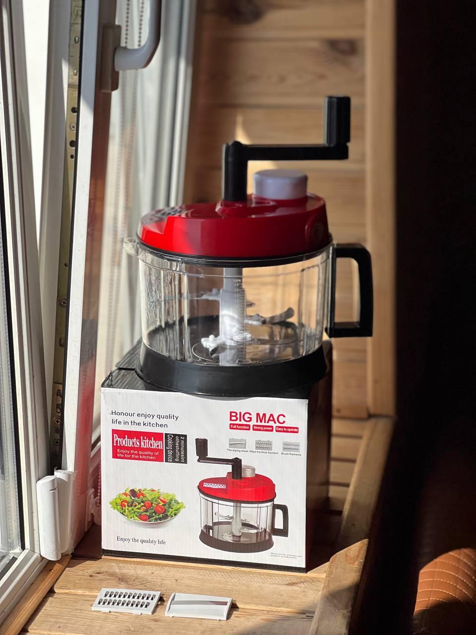 Ручний блендер, подрібнювач, кухонний комбайн механічний, багатофункціональна м'ясорубка LY-974 Лучшая цена, фото 1