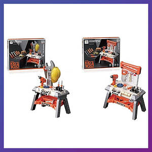 Дитячий ігровий набір інструментів 8803-1/8804-1 стіл з інструментами шурупокрут на батарейках