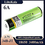 Акумулятор 18650, LiitoKala NCR 34B-JT, 3400mAh, ОРІГІНАЛ, фото 2