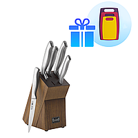 Набір із 5-ти ножів Solvar Krauff + ПОДАРУНОК: набір кухонних дошок Picasso