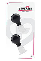 Стимулятори-помпи для сосків Dream Toys All Time Favorites чорно-прозорі