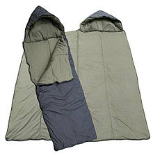 Спальник із каптуром та подушкою "Канада" до -25°C, синтепон 300 г/м2, розмір 215*75 см, Чорний (BR)