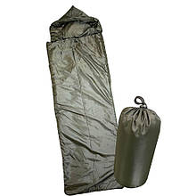 Спальник із каптуром та подушкою "Плащовка" до -17°C, синтепон 300 г/м2, розмір 215*75 см (BR)