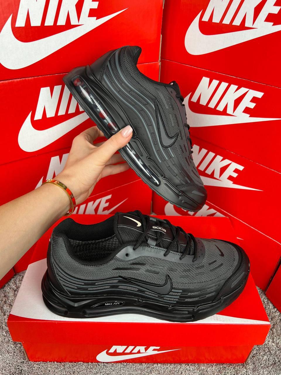 Чоловічі термо кросівки Nike Air Max TL 2.5 GTX All Black, кеди Найк текстиль шкіра чорні. Чоловіче взуття, фото 1