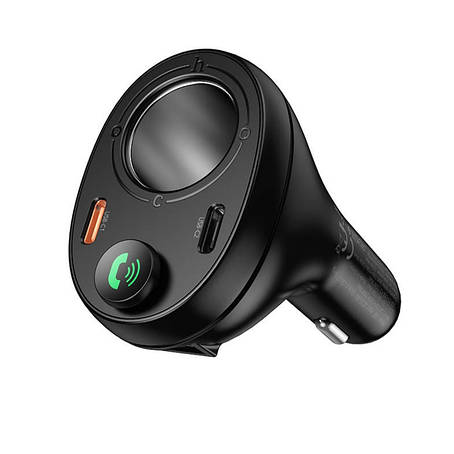 FM-трансмітер Hoco E88 Star 35W(2C) cigarette lighter car BT FM transmitter Black, фото 1