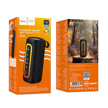 Портативна Bluetooth колонка Hoco HC36 Brocade sports BT speaker Black, фото 2