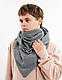 Чоловічий 2-сторонній вовняний шарф, гусина лапка "Единбург", на кільцях, від My scarf снуд, бактус, фото 2