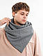 Чоловічий 2-сторонній вовняний шарф, гусина лапка "Единбург", на кільцях, від My scarf снуд, бактус, фото 5