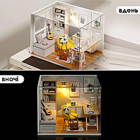 Ляльковий дім конструктор DIY Cute Room QT-007-B Sunshine Study Room. Румбокс кімната, фото 4