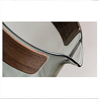 Дорожній чайний набір HR-068 заварник 240 ml скляний + 3 піали з чохлом Blue, фото 3