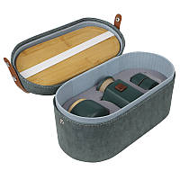 Дорожній набір 45521 для чайної церемонії із 7 предметів керамічний Dark Green, фото 3