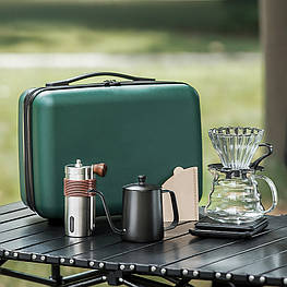 Дорожній кавовий набір Choxila з 8 предметів 2 персони для приготування кави з кейсом